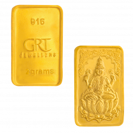 22KT Gold  2 Grams Lakshmi Bar 26D973698