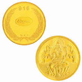 22KT Gold 40 Grams Lakshmi Coin-26D317987