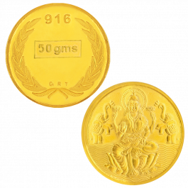 22KT Gold  50 Grams Lakshmi Coin | 26E236382 