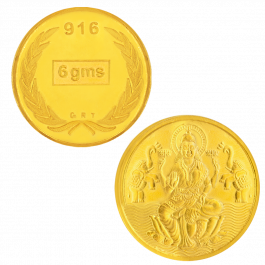 22KT Gold 6 Grams Lakshmi Coin-26D200979