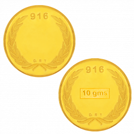 22KT Gold 10 Gram Leaf Coin  26D853463