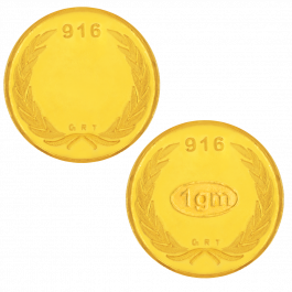 22KT Gold  1 Grams Leaf Coin | 26E267879 