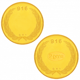 22KT Gold 2 Gram Leaf Coin  26D853446