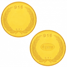 22KT Gold 4 Gram Leaf Coin  26D694679