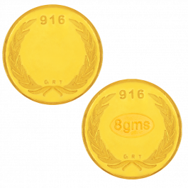 22KT Gold 8 Gram Leaf Coin 26D813564