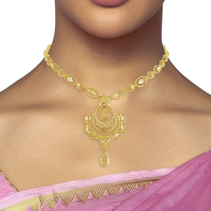 Buy Gold Necklace 102A232872 | GRT Oriana