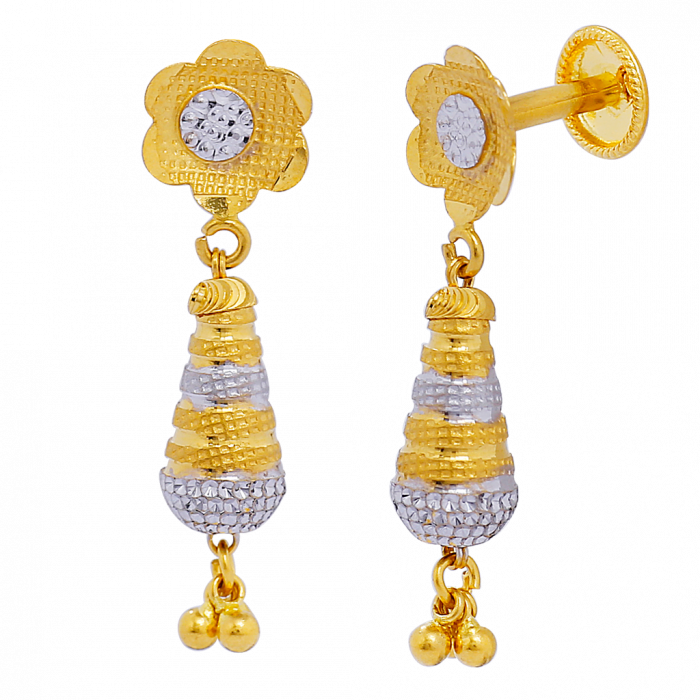 Beautiful Gold Charms Dangling Flower Earrings Charms Dangling Flower Earrings