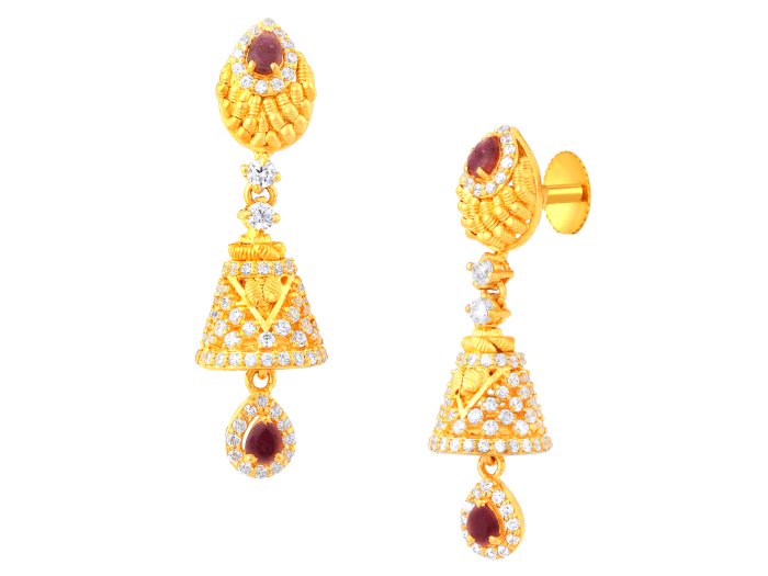 jhumka photo gold