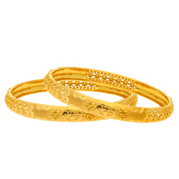 Buy Broad Design With Fancy Cut Gold Bangles Gold Bangle Bracelets