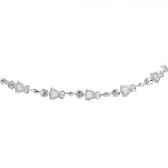Trendy Triangle Silver Anklet
