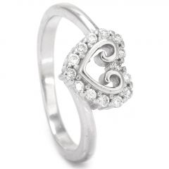 Beautiful Black Enamel Design Silver Ring