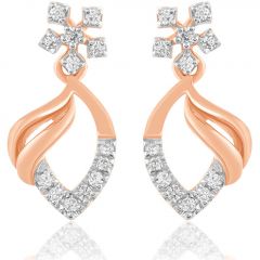 18kt Rose Gold Diamond Earrings