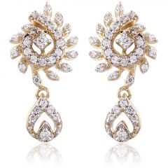 Eye Enticing Sparkling Stone with Hanging Diamond Earrings
