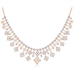 Charmful Chandelier Design Diamond Necklace